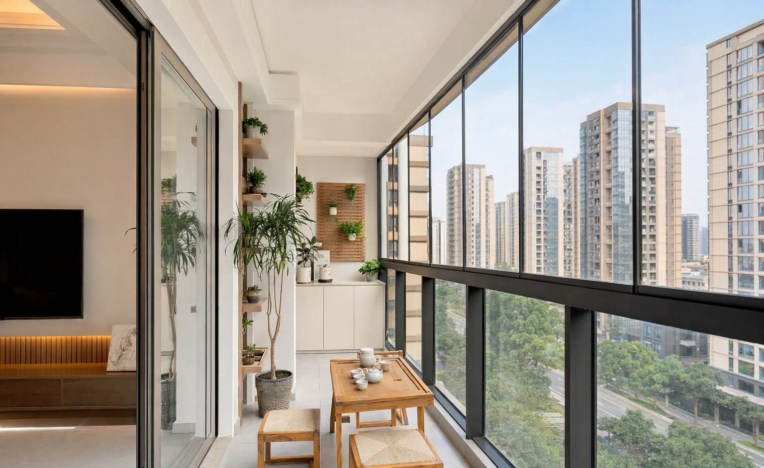 芝罘老房封阳台换新实景